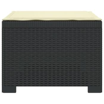 1-Sitzer Garten-Sofa mit Kissen Rattan-Look PP Anthrazit