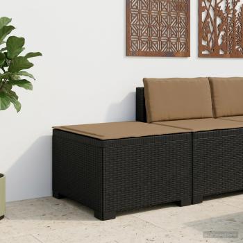 ARDEBO.de - 1-Sitzer Garten-Sofa mit Kissen Rattan-Look PP Anthrazit