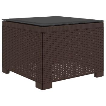 1-Sitzer Garten-Sofa mit Kissen Rattan-Look PP Braun