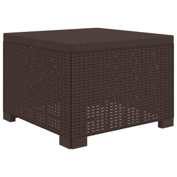 1-Sitzer Garten-Sofa mit Kissen Rattan-Look PP Braun