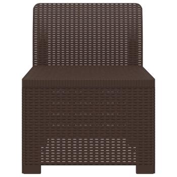 1-Sitzer Garten-Sofa Rattan-Look PP Braun