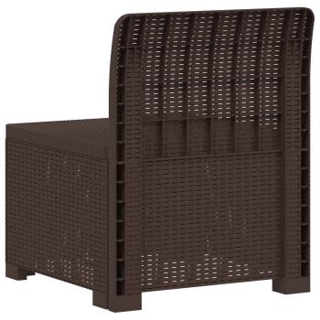 1-Sitzer Garten-Sofa Rattan-Look PP Braun