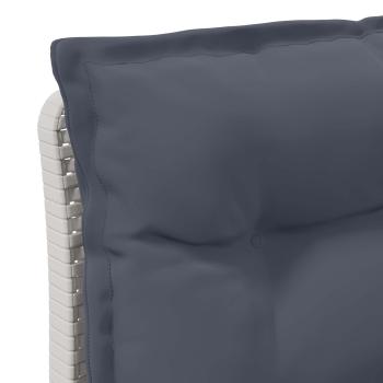 1-Sitzer Garten-Sofa mit Kissen Rattan-Look PP Weiß