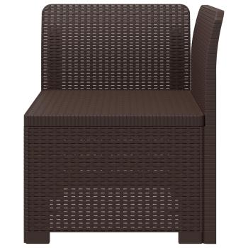 1-Sitzer Garten-Sofa Rattan-Look PP Braun