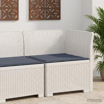 ARDEBO.de - 1-Sitzer Garten-Sofa mit Kissen Rattan-Look PP Weiß