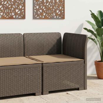 ARDEBO.de - 1-Sitzer Garten-Sofa mit Kissen Rattan-Look PP Hellgrau