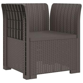 1-Sitzer Sessel Rattan-Look PP Hellgrau