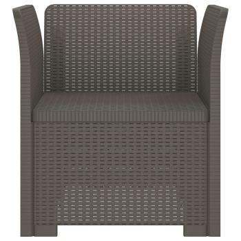 1-Sitzer Sessel Rattan-Look PP Hellgrau