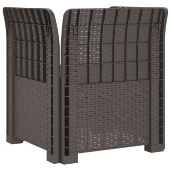 1-Sitzer Sessel Rattan-Look PP Hellgrau