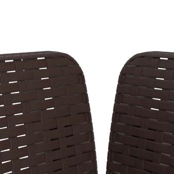 1-Sitzer Sessel mit Kissen Rattan-Look PP Braun