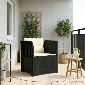ARDEBO.de - 1-Sitzer Sessel mit Kissen Rattan-Look PP Anthrazit