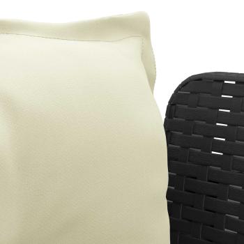 1-Sitzer Sessel mit Kissen Rattan-Look PP Anthrazit