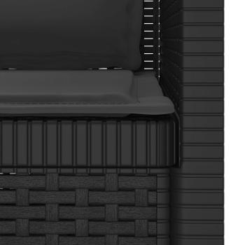 1-Sitzer Sessel mit Kissen Rattan-Look PP Anthrazit