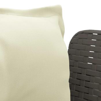 1-Sitzer Sessel mit Kissen Rattan-Look PP Hellgrau