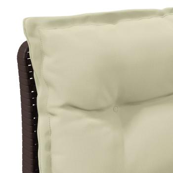 3-Sitzer Garten Sofa mit Kissen Rattan-Look PP Hellgrau