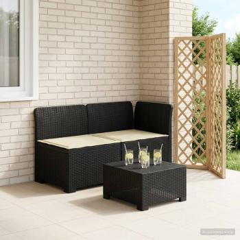 ARDEBO.de - 2-Sitzer Garten-Sofa mit Kissen Rattan-Look 2-Sitzer PP