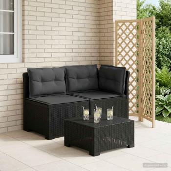ARDEBO.de - 2-Sitzer Garten-Sofa mit Kissen Rattan-Look 2-Sitzer PP