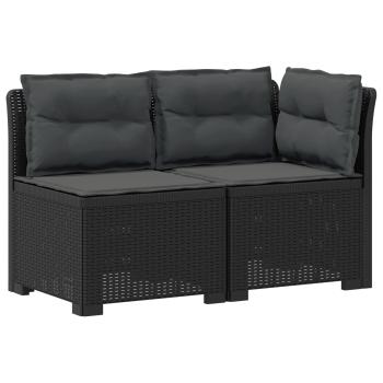 2-Sitzer Garten-Sofa mit Kissen Rattan-Look 2-Sitzer PP