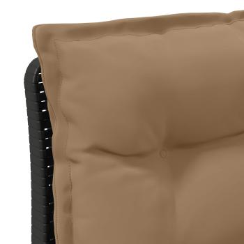 2-Sitzer Garten-Sofa mit Kissen Rattan-Look PP Anthrazit