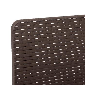 3-Sitzer Garten Sofa Rattan Look PP Braun