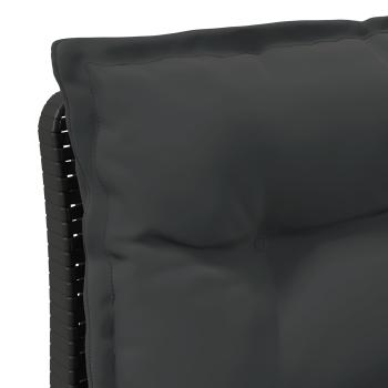3-Sitzer Garten Sofa mit Kissen Rattan-Look PP Anthrazit