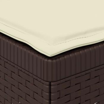 3-Sitzer Garten Sofa mit Kissen Rattan-Look PP Braun