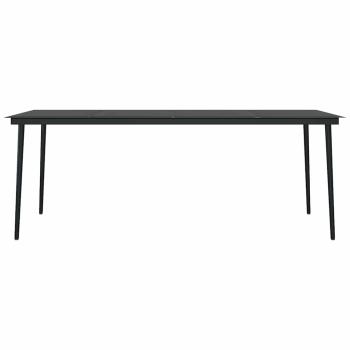 9-tlg. Garten-Essgruppe mit Kissen Poly Rattan und Glas