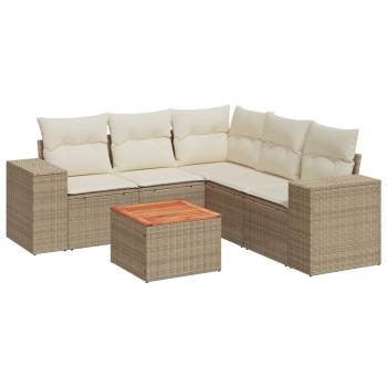 Patio Sofa Set 6-Sitzer Beige