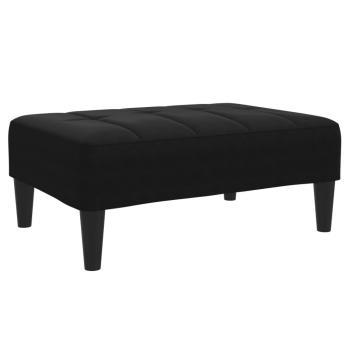 Fu?hocker Schwarz 77x55x31 cm Samt