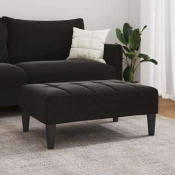 Fu?hocker Schwarz 77x55x31 cm Samt