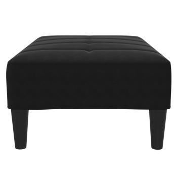 Fu?hocker Schwarz 77x55x31 cm Samt
