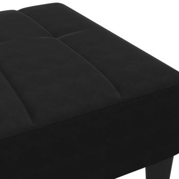 Fu?hocker Schwarz 77x55x31 cm Samt