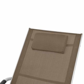 Sonnenliege mit Kissen Aluminium und Textilene Taupe