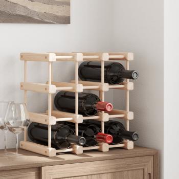 ARDEBO.de - Weinregal für 12 Flaschen 36x23x36 cm Massivholz Kiefer