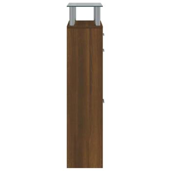 Schuhschrank Braun Eichen-Optik 63x24x104 cm Holzwerkstoff