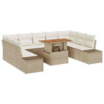 Gartensofa-set 10 Stk. Beige und Creme