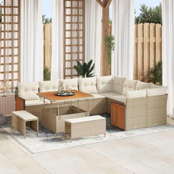 ARDEBO.de - Gartensofa-set 12 stk. 12-Sitzanzahl Beige und Creme