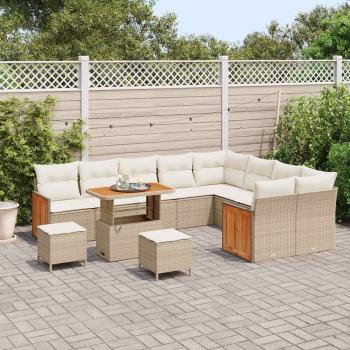Gartensofa-set 12 stk. 12-Sitzanzahl Beige und Creme