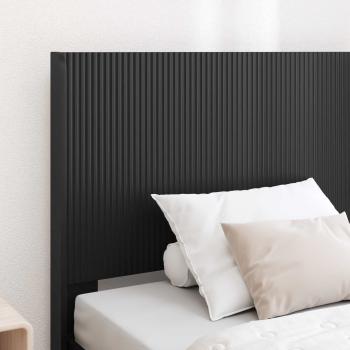 Bettgestell mit Stauraum und Kopfteil Schwarz 75 x 190 cm