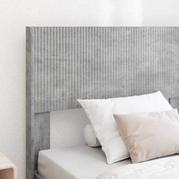 Bettgestell mit Stauraum und Kopfteil Betongrau 75 x 190 cm