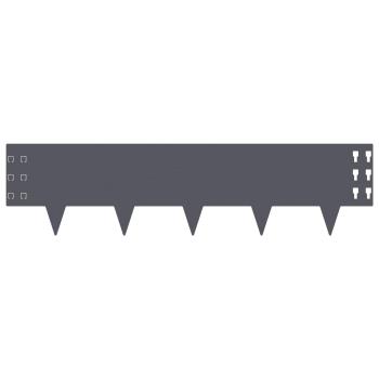 Raseneinfassung 30 stk. 100 x 25 cm Stahl Anthrazit
