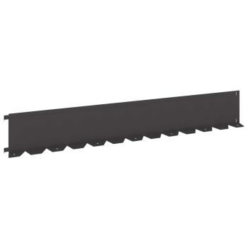 Raseneinfassung 10 stk. 102 x 15 x 4 cm Stahl Schwarz