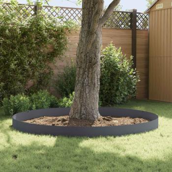 Raseneinfassung 10 stk. 102 x 15 x 4 cm Stahl Anthrazit