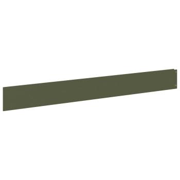 Rasenkante 20 stk. 100 x 12 cm Stahl Olivgrün