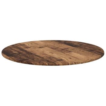 Tischplatte Ø 80 x 1,5 cm Rund Holzwerkstoff Altholz