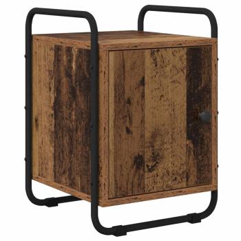 Nachttisch 2 Stk. Altholz Holzwerkstoff