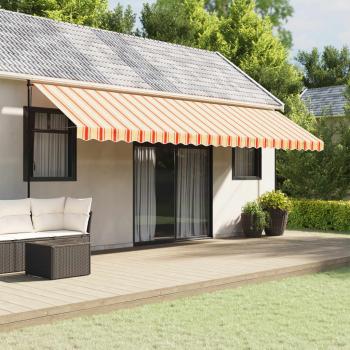 ARDEBO.de - Markisenvolant Gelb und Orange Gestreift 6 m