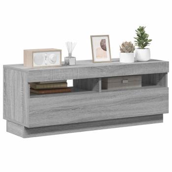 TV-Schrank mit LED-Leuchten Grau Sonoma 100x35x40 cm