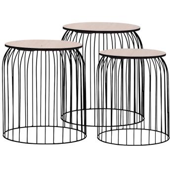 Couchtische 3 Stk. Schwarz