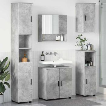 ARDEBO.de - Badezimmermöbel-Set 5 stk. Beton Grau 61 x 35 x 64 cm